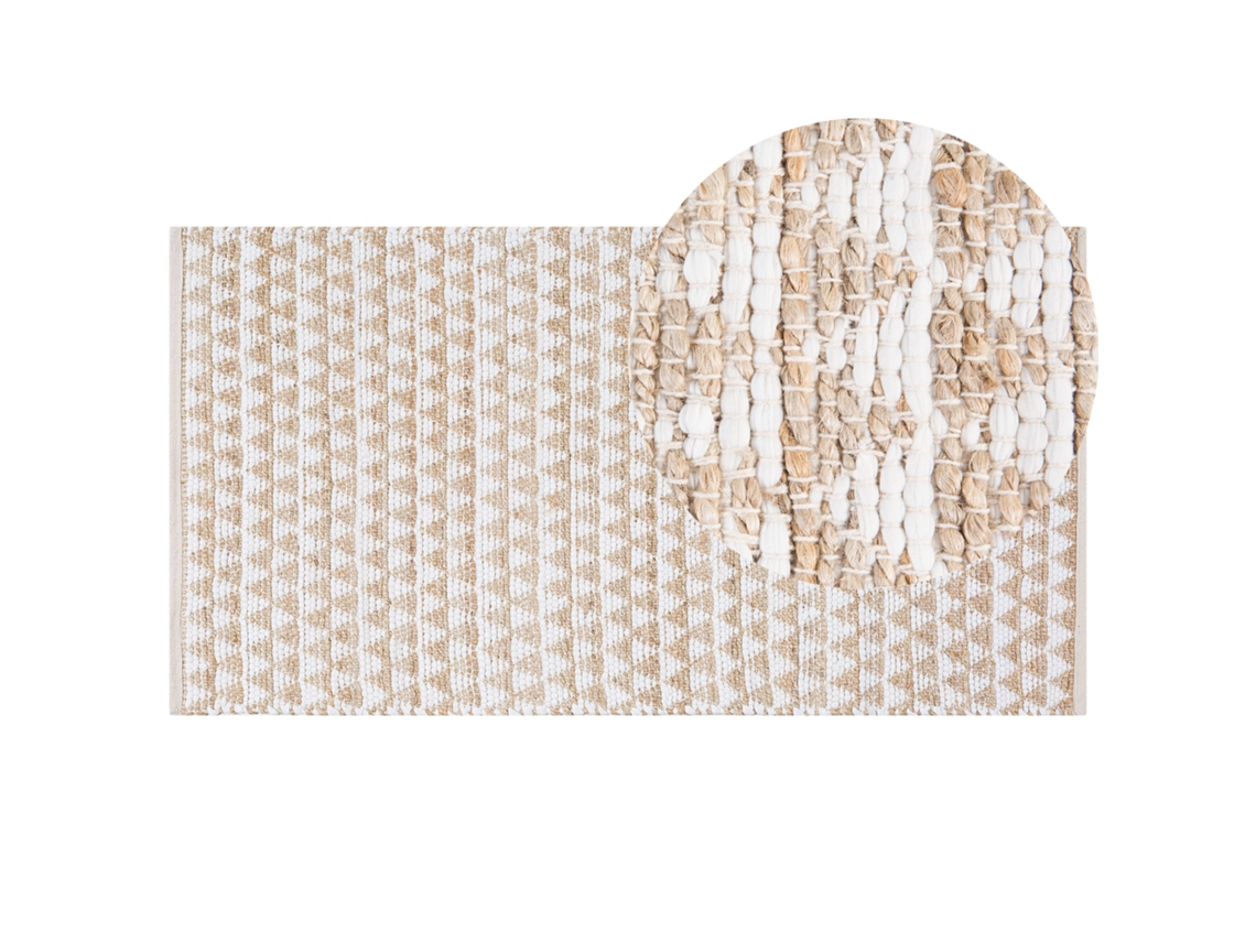 Alfombra de pelo corto BELIANI Tunceli de Algodón Beige 80x150