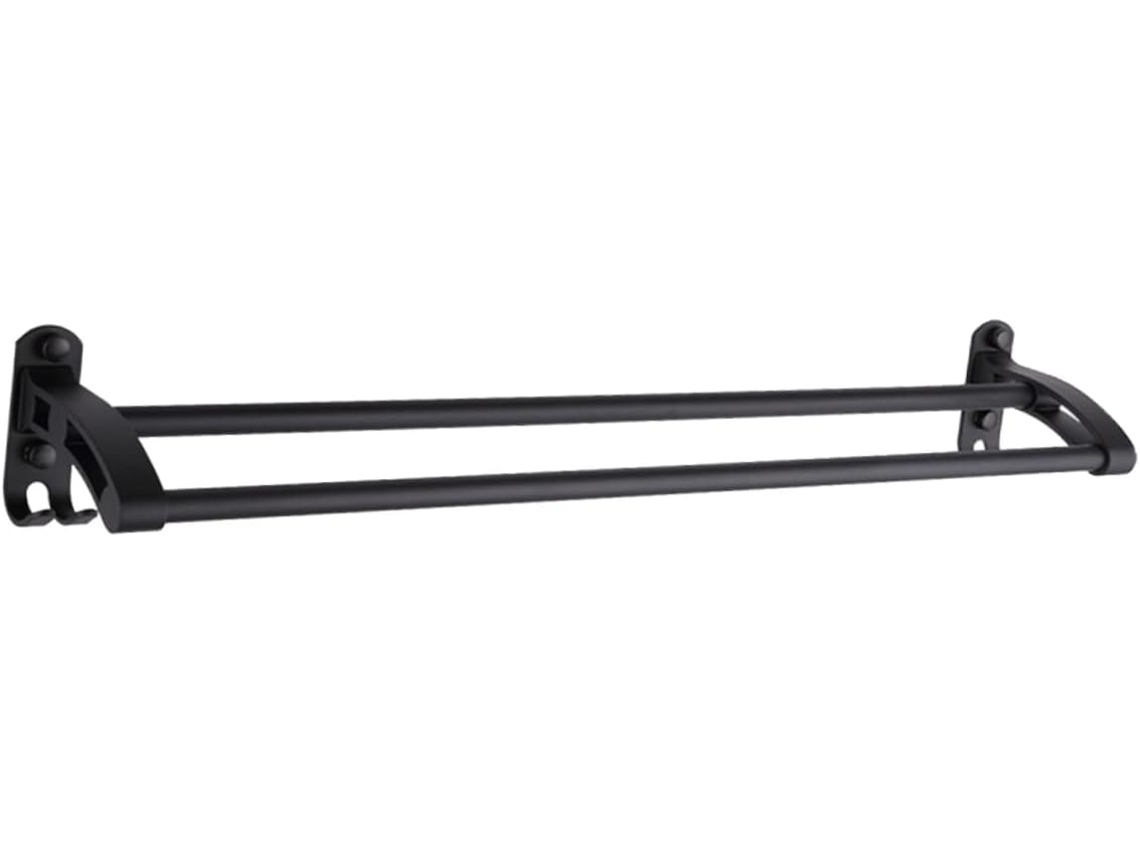 Toallero de baño de aluminio, toallero doble, espacio para toallas Gokoco