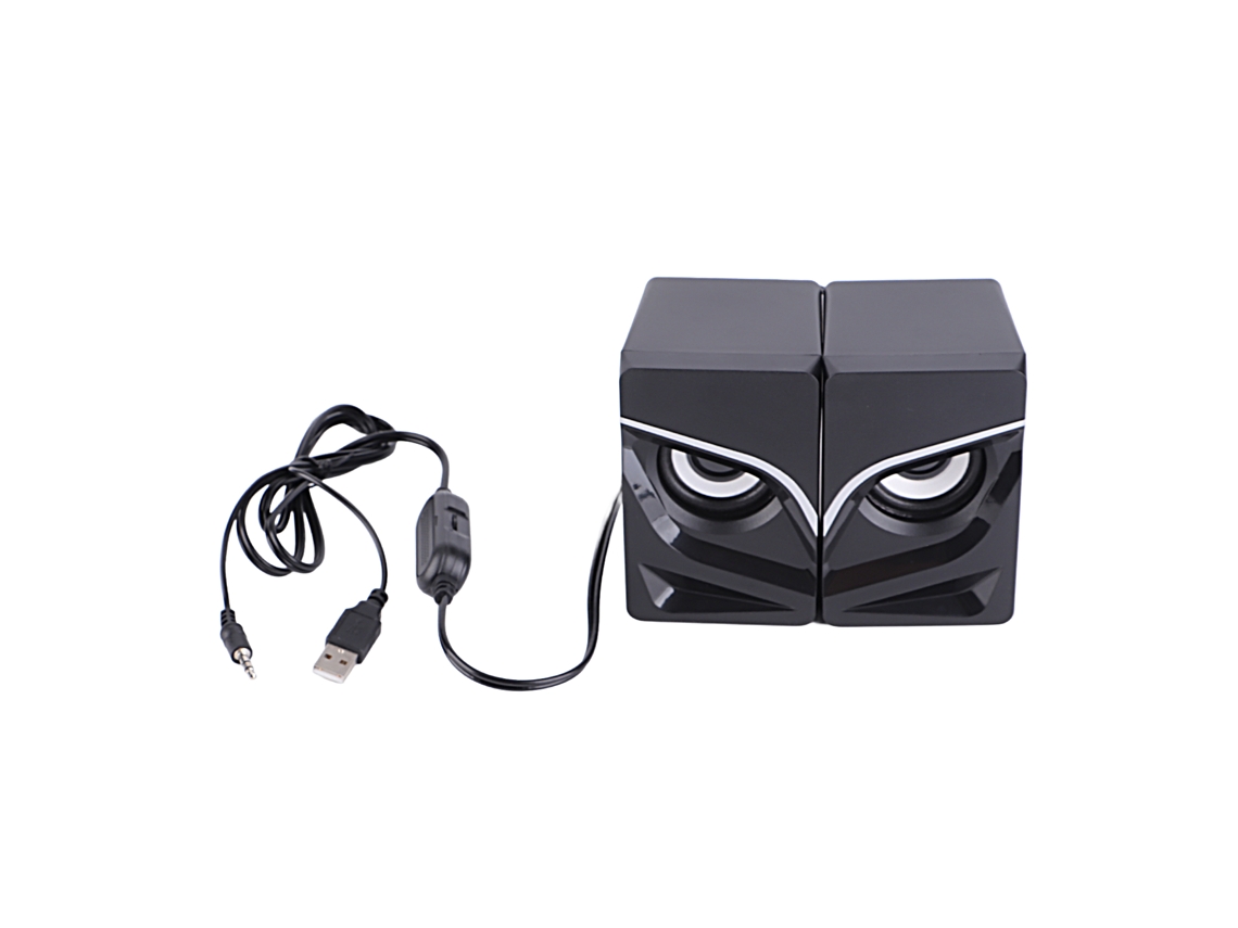 Altavoz Estéreo Mini Sada V-128 Para Ordenador De Sobremesa, Portátil Y Teléfono Móvil, Usb 2.1, Subwoofer De 3 W, Luz Azul, Conectar Y Usar.