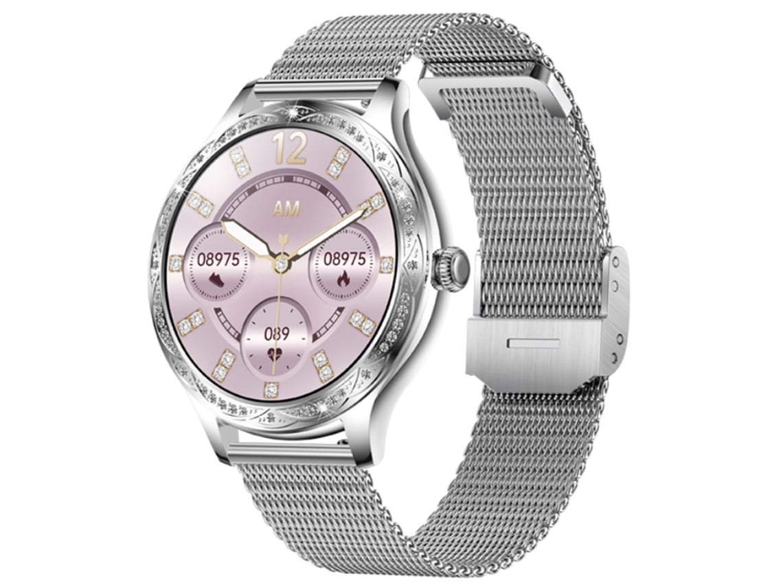 Reloj inteligente con pantalla AMOLED HD, llamadas Bluetooth, monitorización de frecuencia cardíaca y salud, y modos deportivos. Plata Chennnls