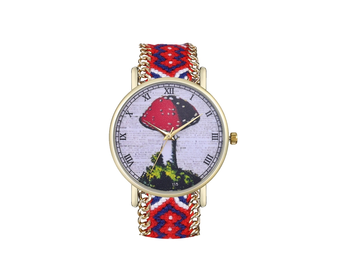 Elegante Reloj De Pulsera Unisex De Cuarzo Con Correa De Lana - Regalo De Moda (04)
