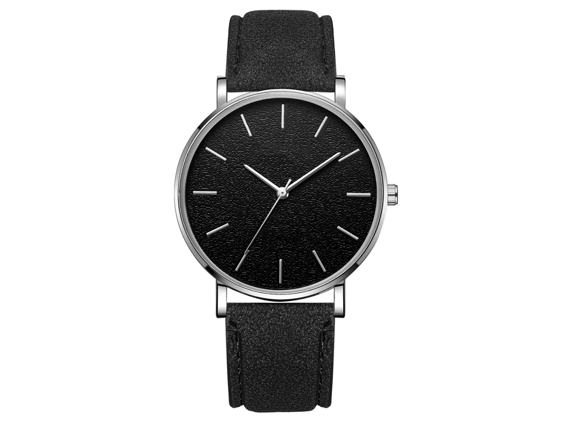 Reloj De Aleación Simple Moderno Dial Redondo Reloj De Cuarzo Unisex Para Hombre Y Mujer