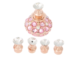 Rebe - Juego de 5 soportes para manicura, ideales para practicar el arte de las uñas, con una base de cristal magnética para exhibición y entrenamiento.