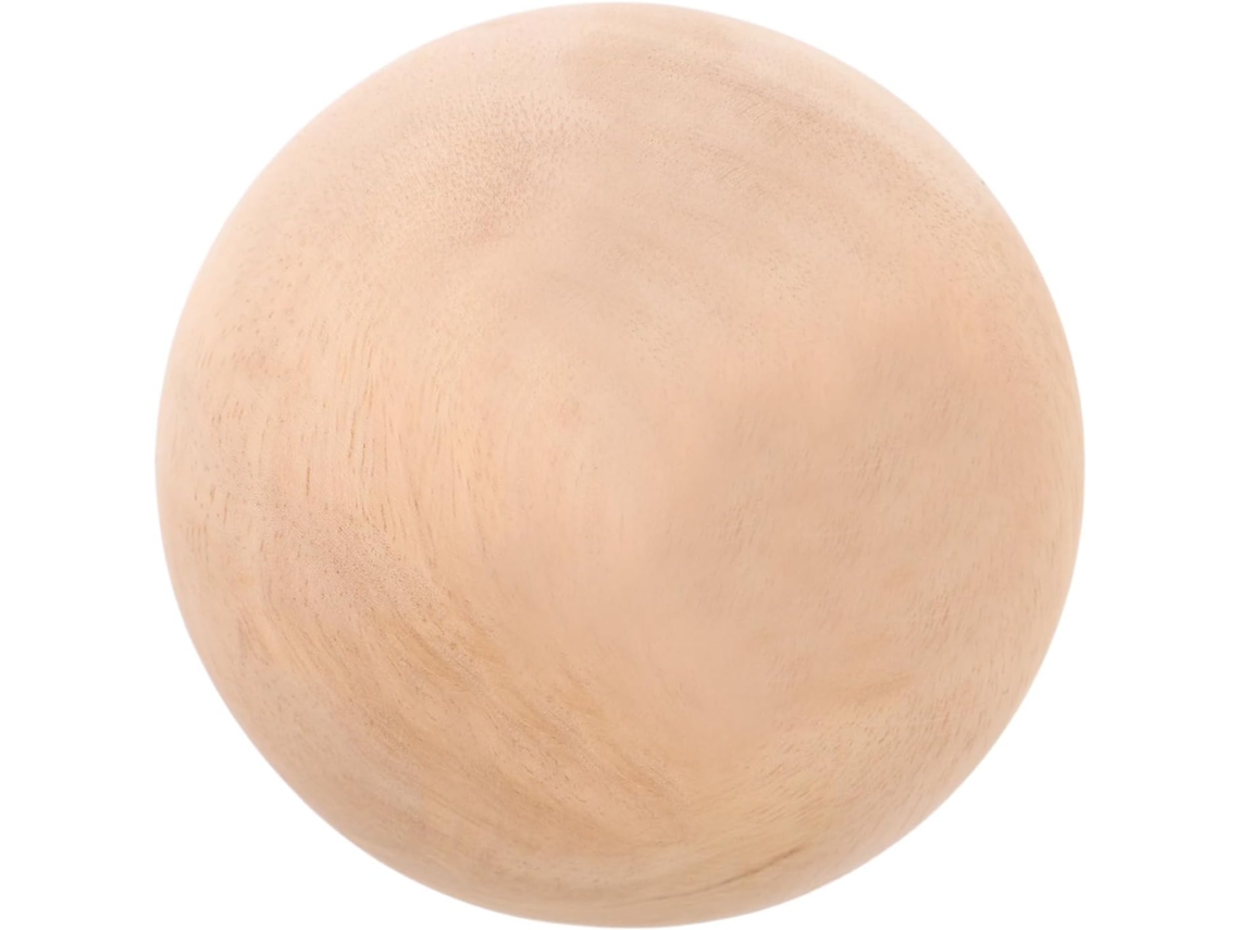 Remate Decorativo Redondo De Madera Maciza De 10 Cm Para Postes De Muebles Y Barras De Cortina.