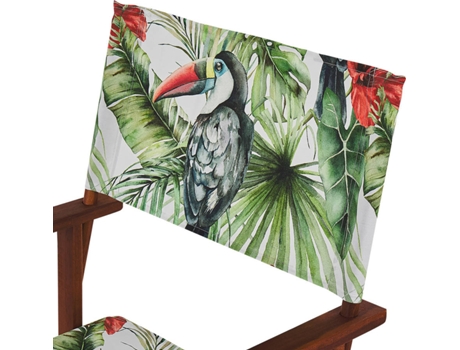 Conjunto de 2 telas de poliéster verde/blanco/rojo para silla de jardín BELIANI Cine