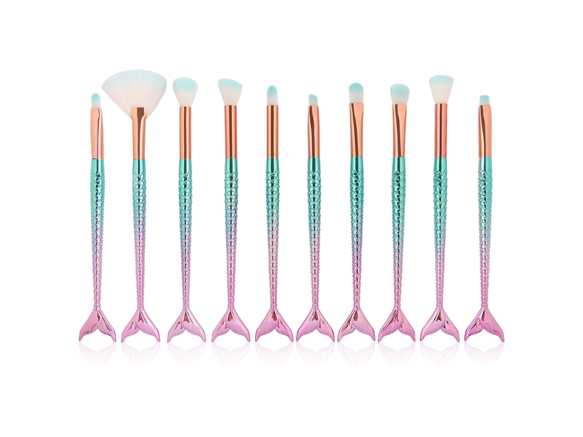 Set De 10 Brochas De Maquillaje Para Sombras De Ojos - Herramienta Cosmética