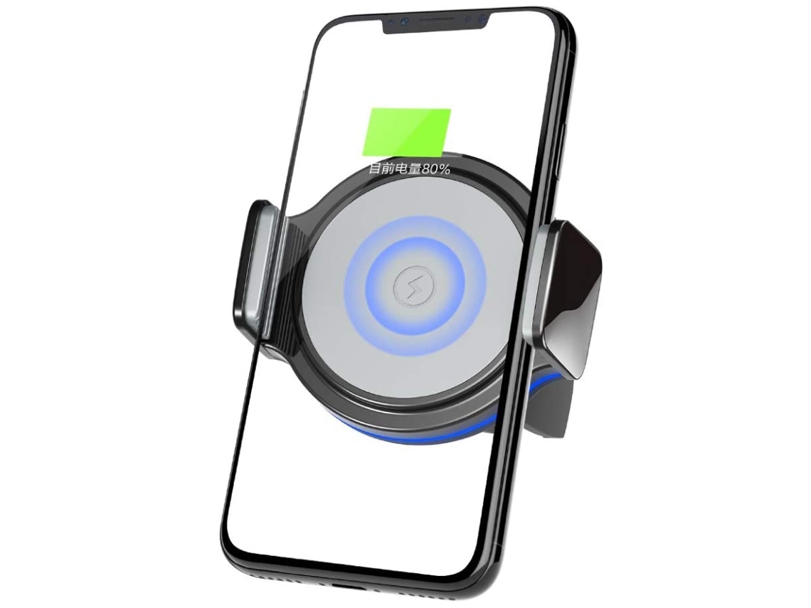 Cargador Carro Sem Qi Sensor YIZHOOD Negro