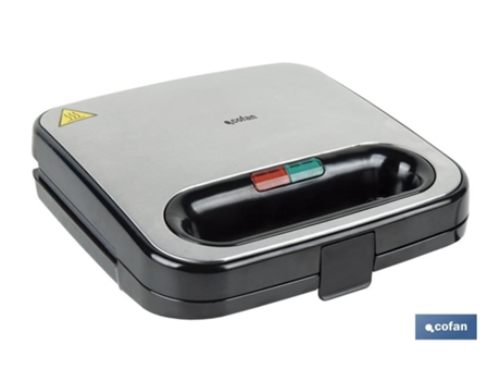 Sandwichera Color Acero /Negra 750W 23.7 X 23.3 X 8 Cm COFAN