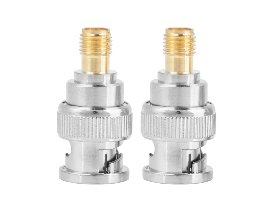 2 Adaptadores Bnc Macho A Sma Hembra, Conector Coaxial Rf, Convertidor De Prueba, 50 Ω, 0-6 Ghz