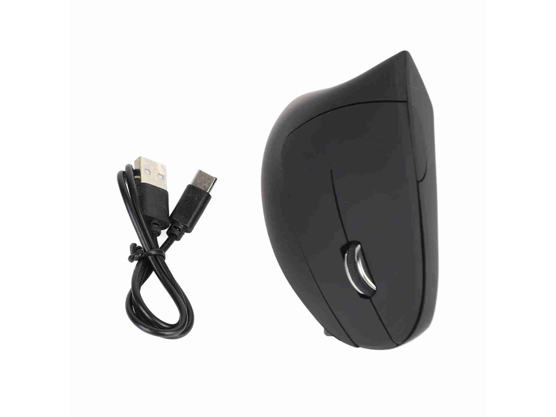 Ratón Vertical Óptico Inalámbrico De 1600 Dpi, Ergonómico Y Recargable Para Pc, Portátil, Juegos Y Oficina.