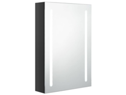 Maison Exclusive - Armario De Baño Con Espejo Led Negro Brillante 50x13x70 Cm