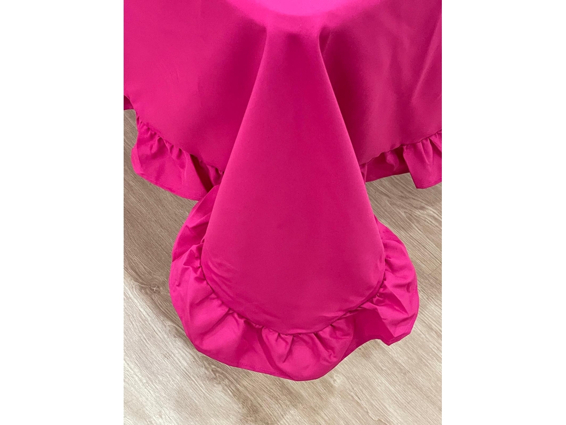 Mantel Con Volantes ILMH BY I LOVE MY HOME 160x250cm - Rosa Liso