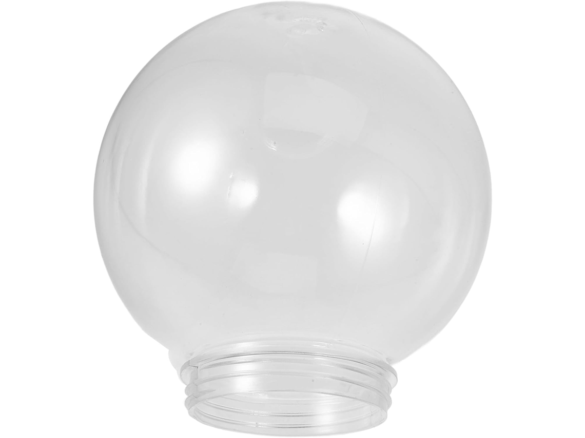 Lámpara Esférica De Acrílico Transparente De 20 Cm Con Acabado Texturizado Para Patios Y Jardines.