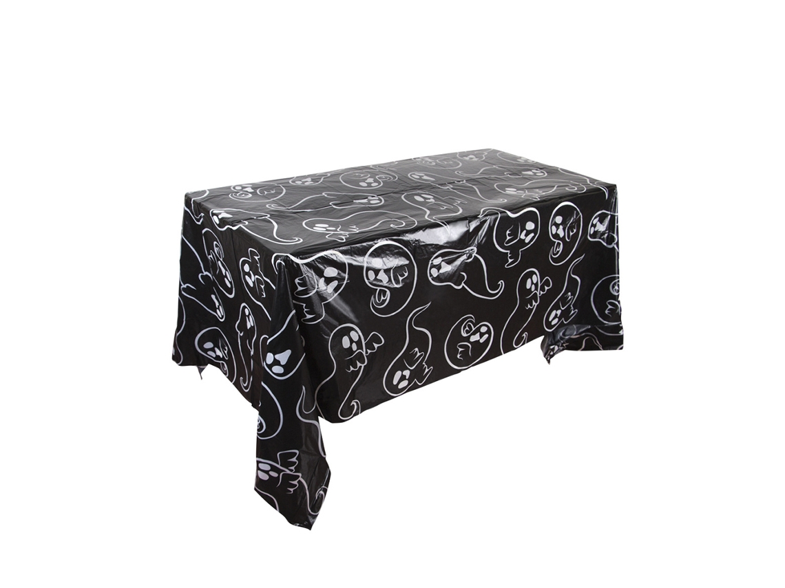 Mantel de Halloween, calabaza desechable, telaraña y murciélago, decoración de mesa de fiesta estilo D Viewleaf