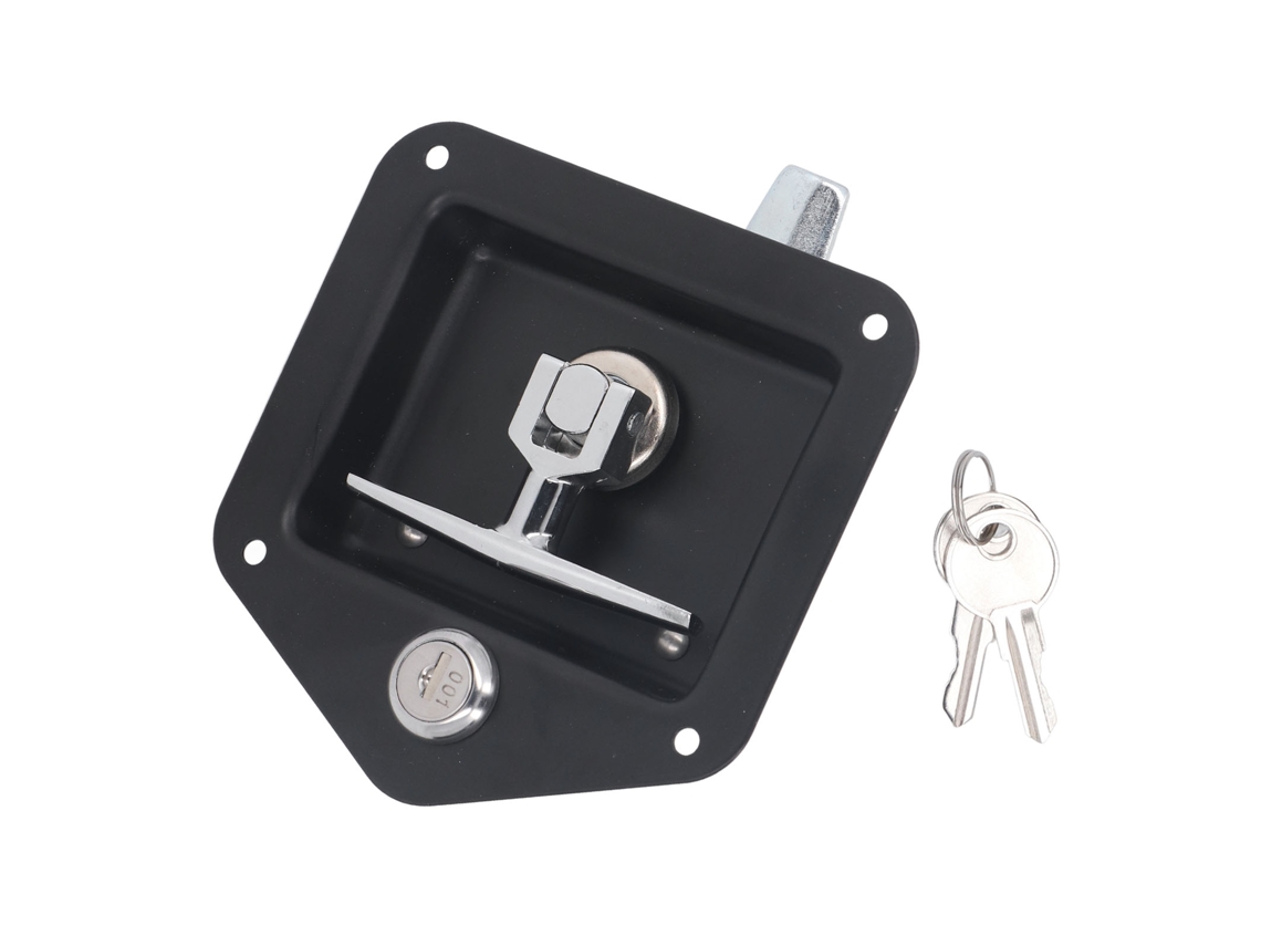 Cerradura De Solapa Empotrada De Acero Inoxidable Para Caja De Herramientas Con Llaves.