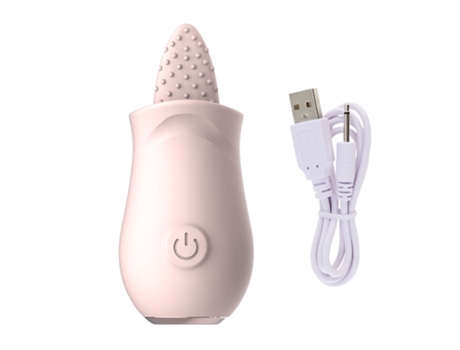 Vibrador recargable para lamer la lengua de 10 velocidades para mujeres (rosa) YIZHOOD