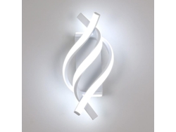 Aplique De Pared Led Moderno En Espiral, Acrílico Blanco, Para Interiores, 26 W, Luz Blanca Fría.