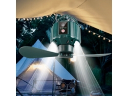Ventilador De Techo Usb Recargable Con Control Remoto Para Camping, Senderismo Y Dormitorio - Multifuncional Con Luz