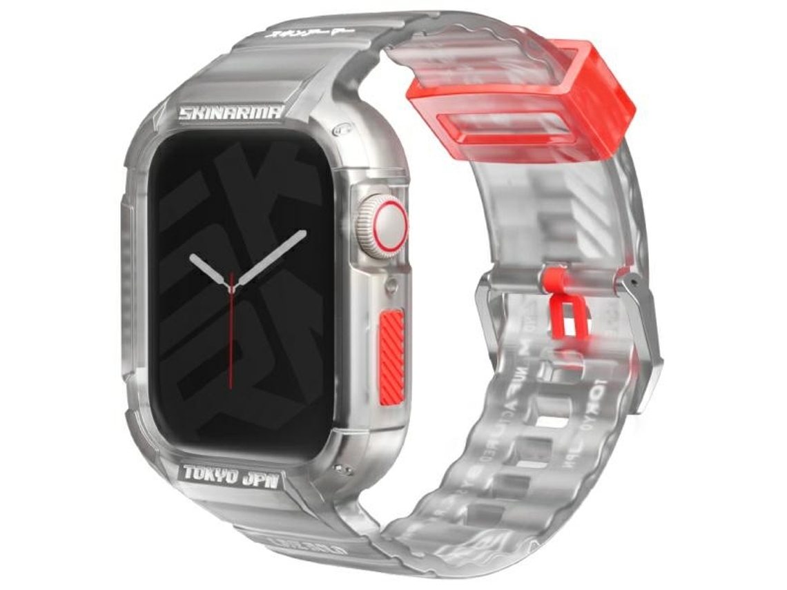 Correa Skinarma para Apple Watch de 45/44 mm, Saido 2 en 1 con estuche.