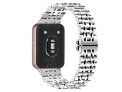 Pulsera para Honor Watch X5 - Acero inoxidable - Cierre de mariposa - Siete cuentas plateadas