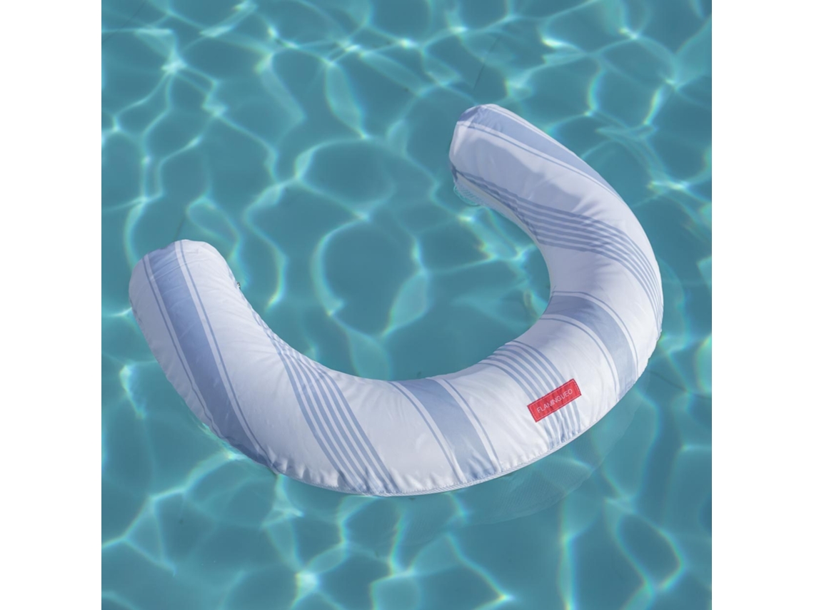 Flamingueo Flotador Respaldo Premium Pvc Multiposición Azul