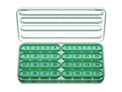 Organizador De Pastillas Chrui 31 Días 1 Vez Al Día Para Viaje Sin Bpa (verde)