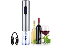 Saca-rolhas elétrico profissional, abridor de garrafas elétrico com cortador de folha removível para vinho, champanhe