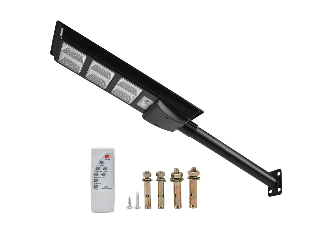 Farola Solar Led De 324 Led, 300 W, Con Control Remoto, Temporizador, Resistente Al Agua, Para Jardí