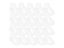Sujetadores de zapatos de bebé de PVC transparente, 8 cm