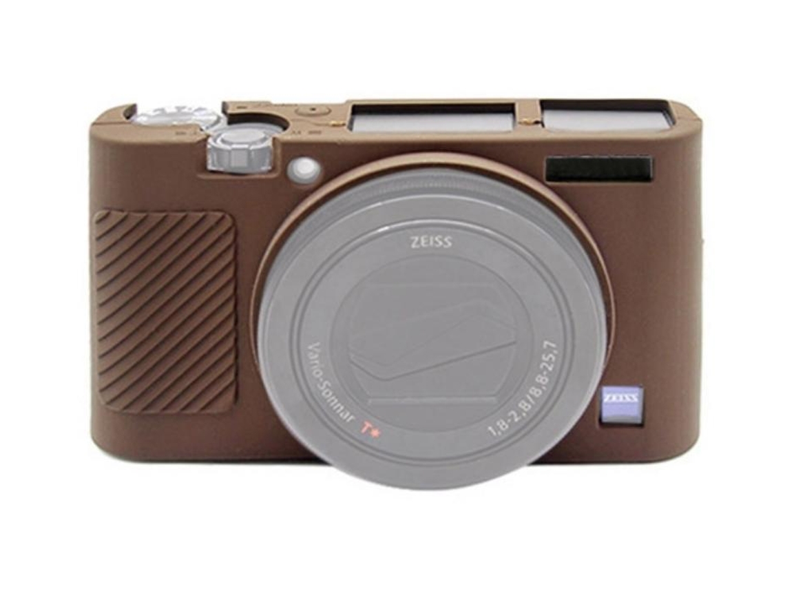 Capa Protetora De Silicone Macio Para Sony Rx100 Iii (m3) Café
