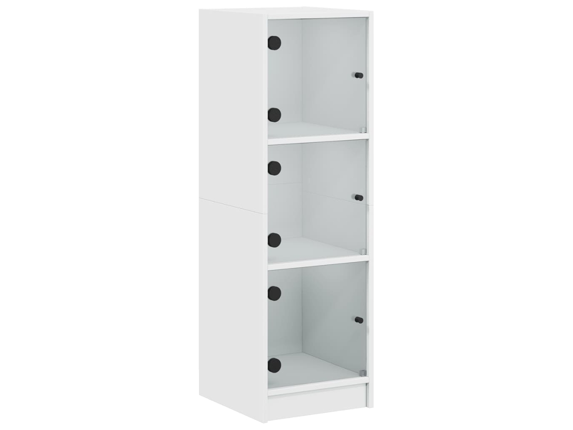 Maison Exclusive - Aparador Con Puertas De Vidrio Blanco 35x37x109 Cm