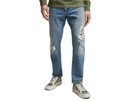 Pantalones Vaqueros SUPERDRY Algodón Hombre (32x34 - Azul)