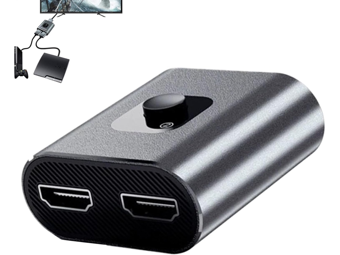Adaptador Divisor Hdtv De 2 Entradas Y 1 Salida, Listo Para Usar.