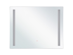 Espejo LED rectangular BELIANI Lirac de Vidrio Plateado 70x4x60