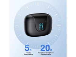 Auriculares Bluetooth True Wireless Auriculares 5.3 Auriculares con estuche de carga con pantalla de alimentación LED