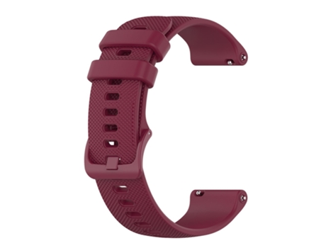 Correa de Silicona 22mm textura de rejilla para Huawei Watch 3/3 Pro/Samsung Amazfit Watch - vino tinto