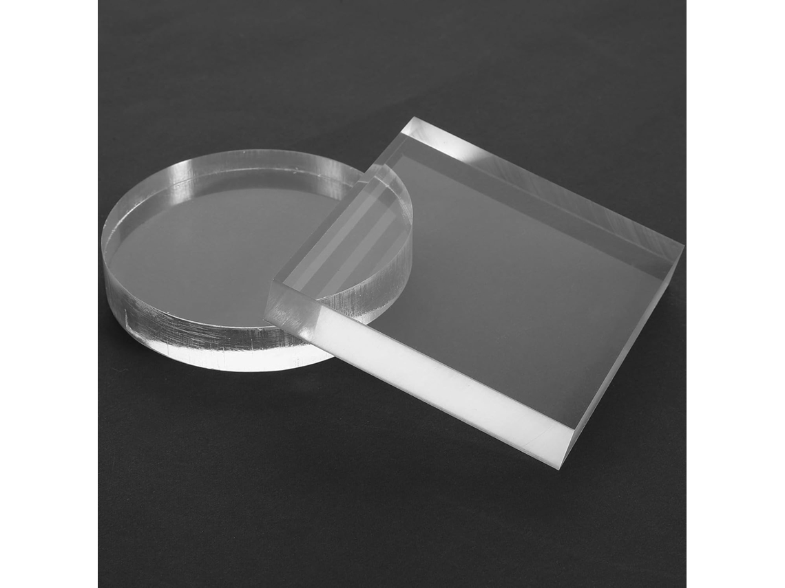 Juego De 2 Bloques Acrílicos Transparentes Para Accesorios Y Productos De Fotografía, Diseño Simple Y