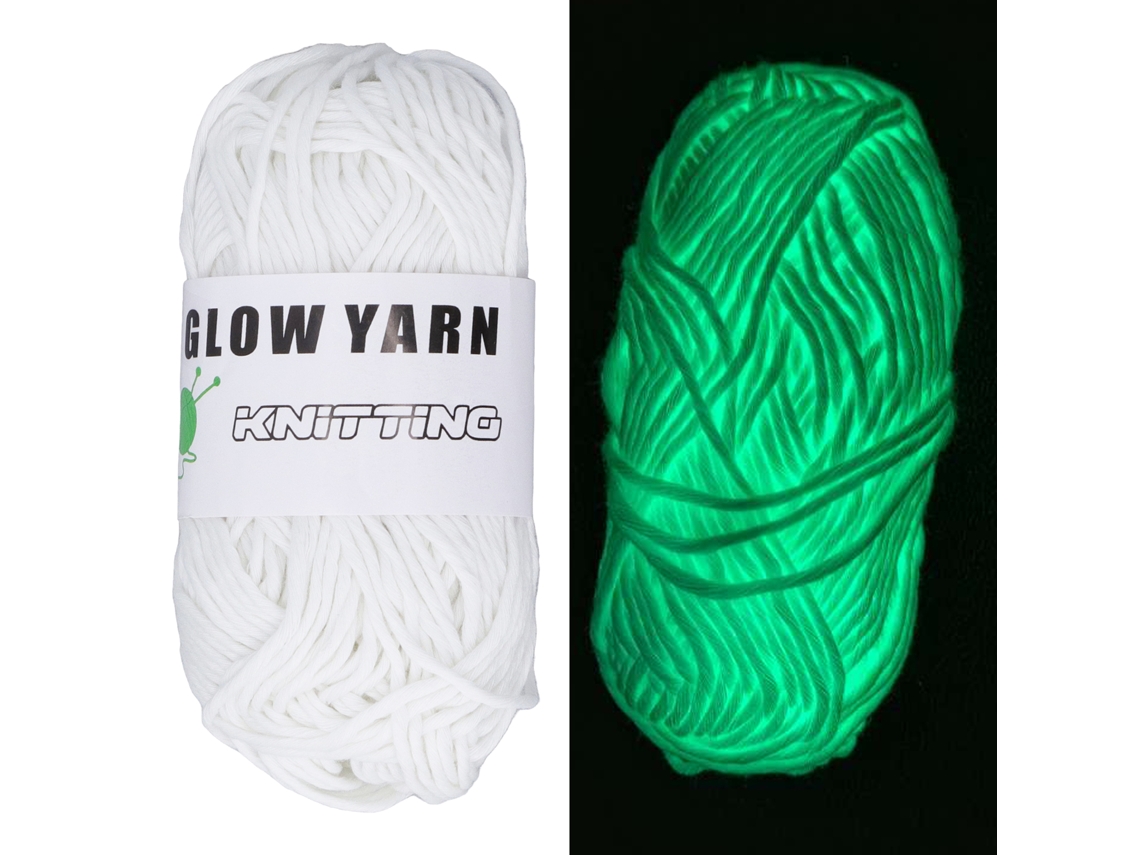 2026 hilo Grueso Luminoso 164ft Diy Poliéster Tejer Glow Hilo tejido para Alfombra Sweater Beanie Color 1