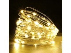 Cordão De Luzes Led Com 100 Lâmpadas (com Fio), 10m De Comprimento, Com Controle Remoto E Timer À Prova D'água