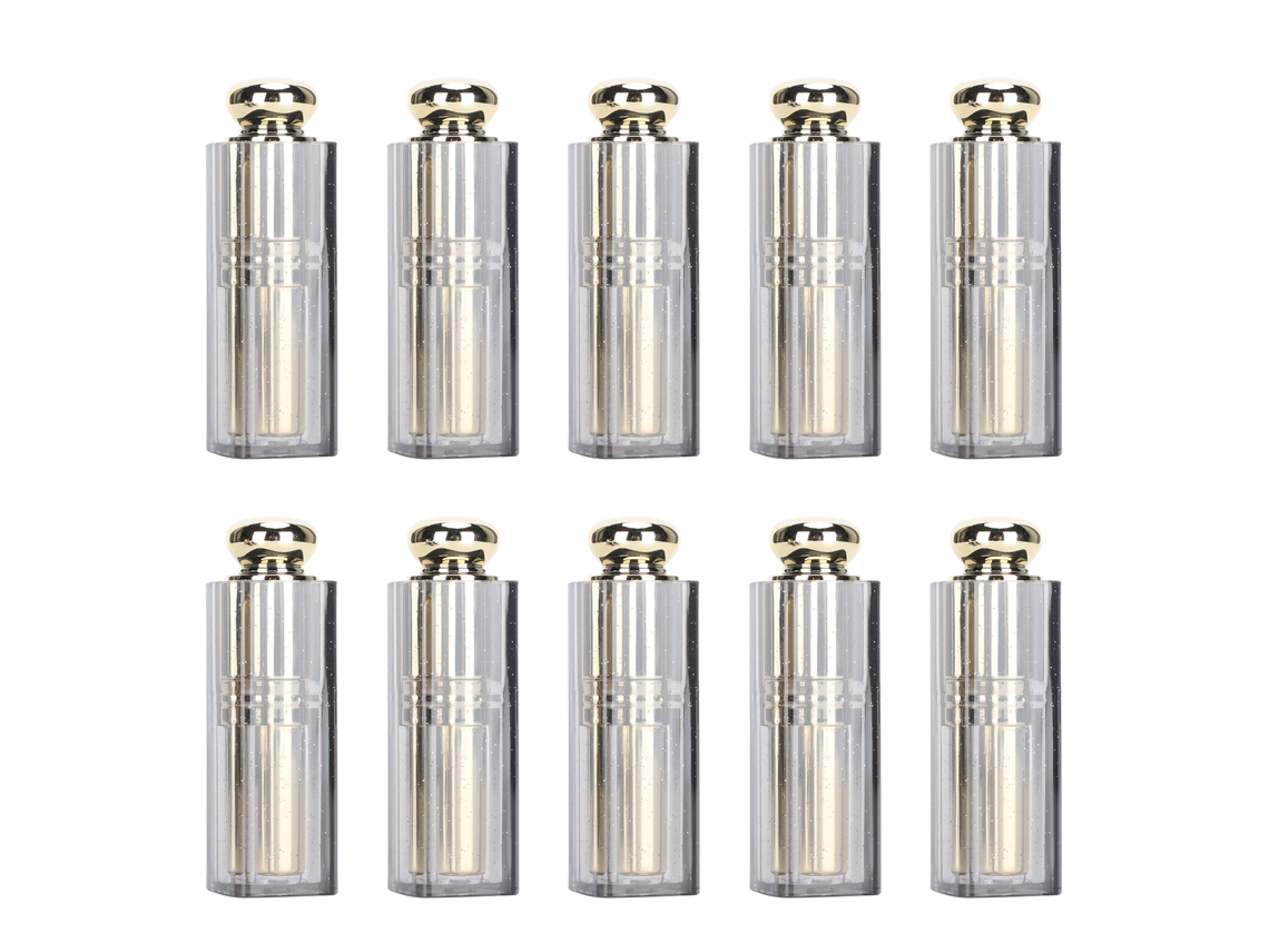 Tubo De Recarga Para Bálsamo Labial Em Abs Diy - Design Elegante E Portátil (10 Unidades)