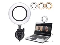 Kit de iluminación para videoconferencias, luz LED para monitor de computadora/portátil, anillo de luz regulable