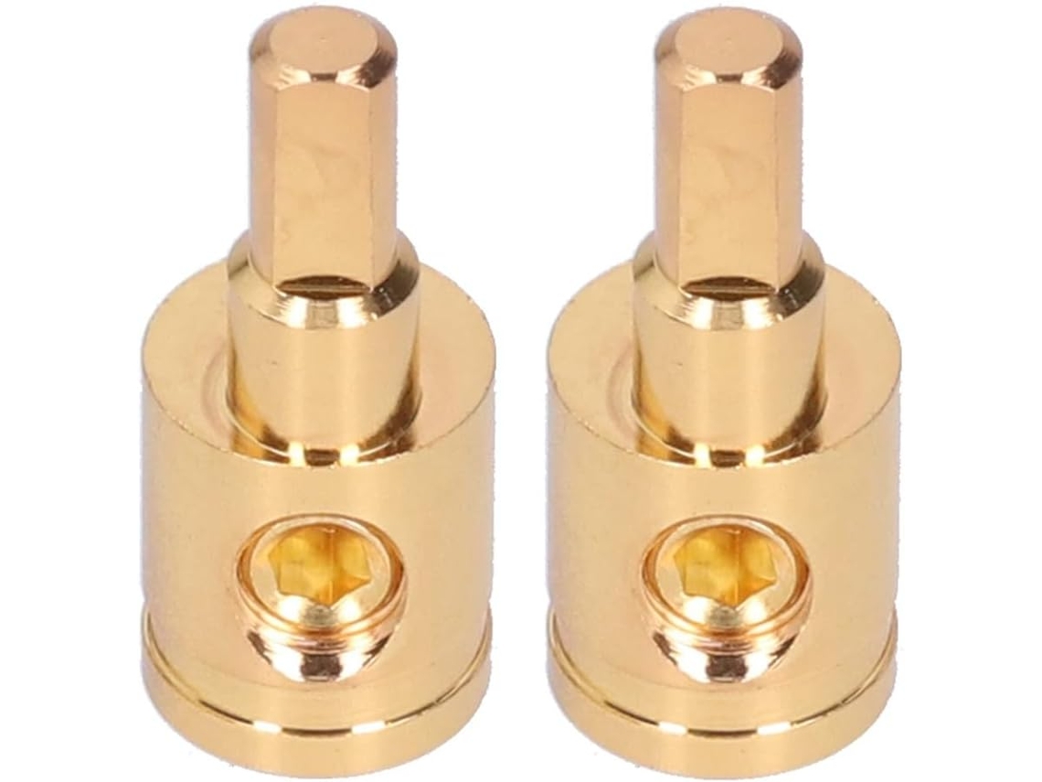 2 Piezas De Reductor De Potencia Para Amplificador De Audio De Cobre Puro Chapado En Oro De 0ga
