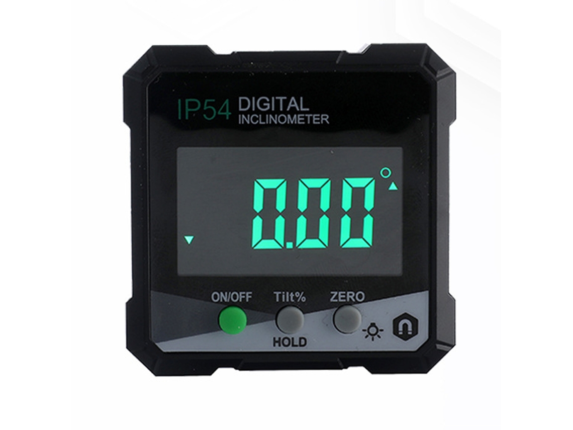 Inclinómetro Digital 4x90° Ip54 Pantalla Lcd Magnético Medidor De Ángulo Gauge Verde Dlw30 Grd