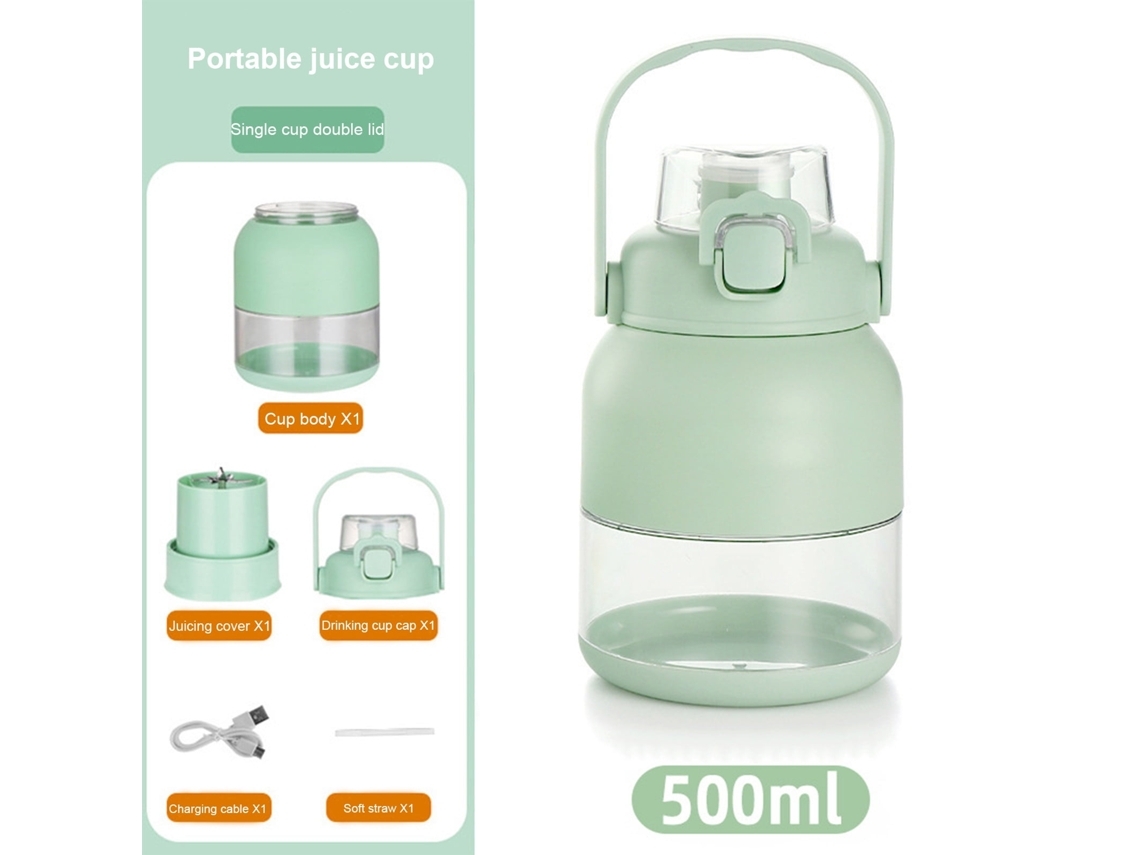 Exprimidor portátil recargable de gran capacidad para frutas, verduras, batidos y licuados Facpoet