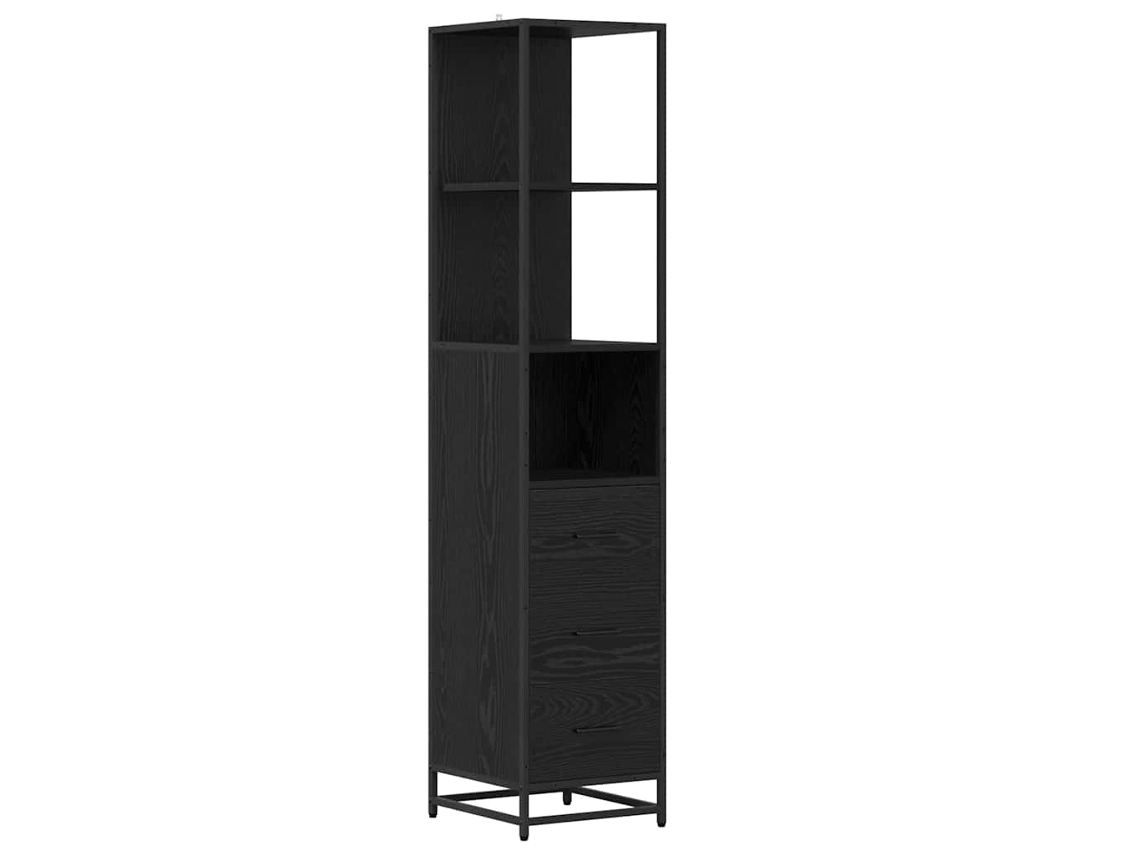 Conjunto de muebles de baño con cajón, roble negro, MAISON EXCLUSIVE