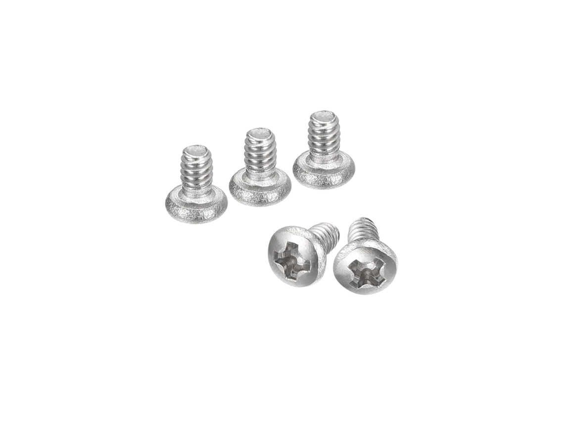 Muebles 100 Tornillos Cabeza Plana 2-56x1/8 Ranura Phillips, Máquina 304, Metálicos Totalmente