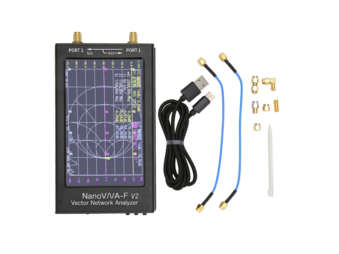 Analizador de redes vectoriales con pantalla LCD IPS de 4,3 pulgadas, 50 kHz - 3000 MHz