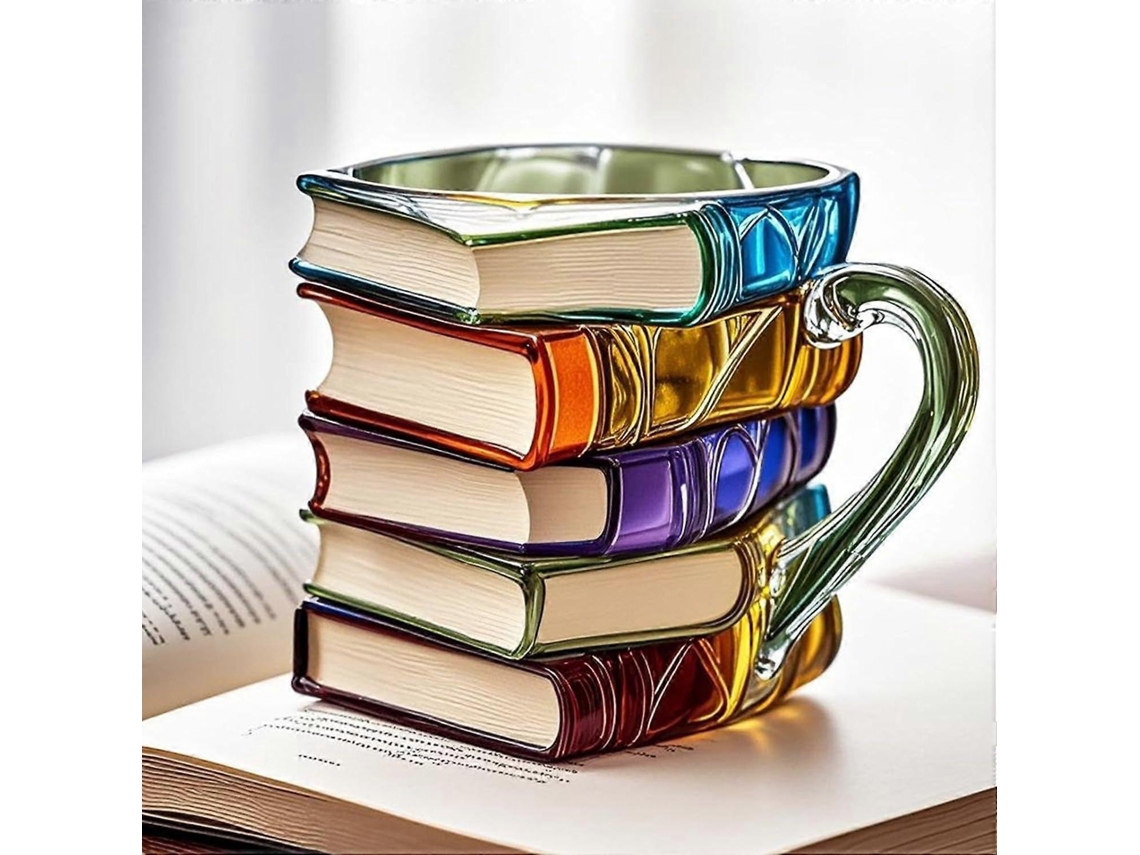 Taza de libro pintado, taza de café 3D, regalos coleccionables para amantes de la literatura, un maravilloso toque literario para tu cómic.