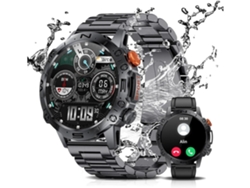 Reloj inteligente de 1,43 pulgadas siempre activo con llamadas de voz, Bluetooth, monitorización de frecuencia cardíaca, SpO2 y presión arterial (Yunzii)
