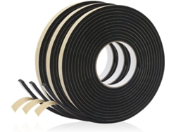 RNEMITERY Burlete de espuma autoadhesivo, tira de espuma flexible para sellar puertas y ventanas, cinta aislante de espuma de caucho de alta densidad con adhesi
